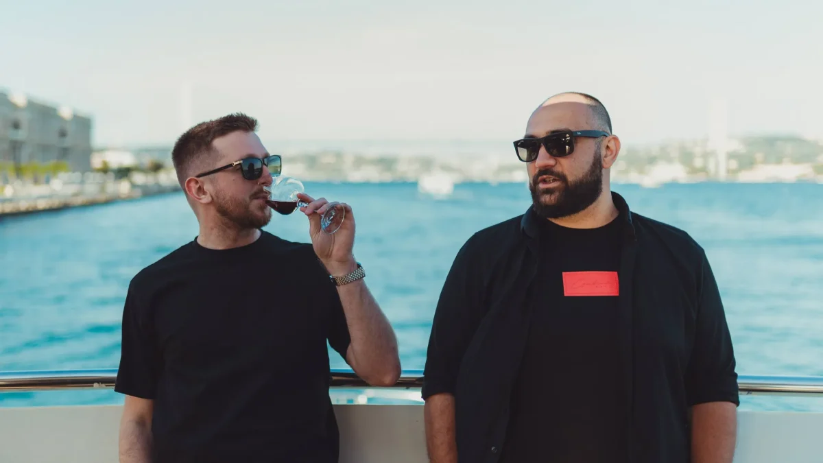 image of colleagues on a yacht