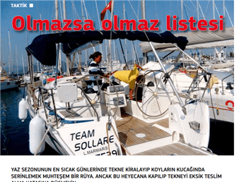 Tekne Kiralama - Check Listesi